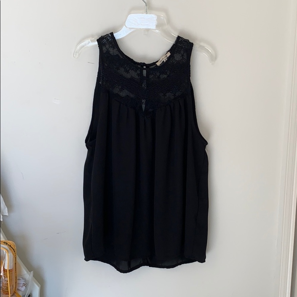 Black lace tank top